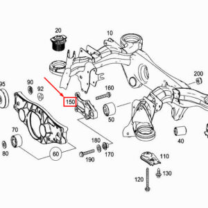MERCEDES-BENZ S W222 Rear Axle Transvere Casing Adapter A2223510118 ORIGINAL