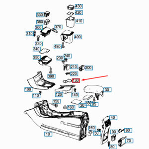 MERCEDES-BENZ B W246 Cup Holder Insert A24668303949051 ORIGINAL