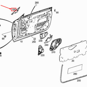 MERCEDES-BENZ C Coupe C205 Front Left Door Triangle Trim A2057270328 ORIGINAL