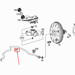 MERCEDES-BENZ A W176 Brake Booster Vacuum Line A1764300029 ORIGINAL