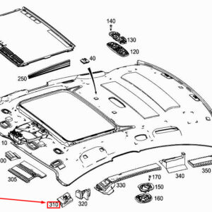 MERCEDES-BENZ CLS C257 Front Right Roof Absorber A2576923200 ORIGINAL