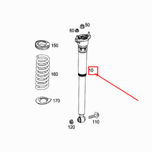 MERCEDES-BENZ E Cabrio A207 Rear Shock Absorber A2073201930 ORIGINAL