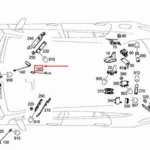 MERCEDES-BENZ ML W166 Left Bluetooth Antenna A1669059801 ORIGINAL