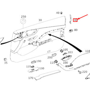 MERCEDES-BENZ E C238 Front Right Door Cover Trim A23872746002A17 ORIGINAL