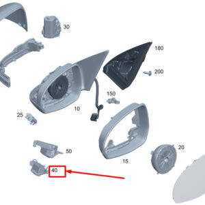 MERCEDES-BENZ C S206 Left Door Mirror Lamp Unit A0999062903 ORIGINAL