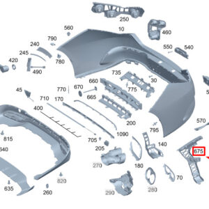 MERCEDES-BENZ CLA C118 Rear Left Bumper Mounting Rail A1188850100 ORIGINAL