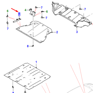 JAGUAR I-PACE X590 Undertray Front Left Bracket Mounting T4K1241 ORIGINAL