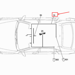 MERCEDES-BENZ S W222 Roof Electrical Wiring Harness A2225402138 ORIGINAL