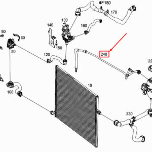 MERCEDES-BENZ CLS C257 Expansion Reservoir Vent Line A2575011800 ORIGINAL
