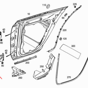 MERCEDES-BENZ CLS C257 Rear Left Door Sealing A2577301101 ORIGINAL