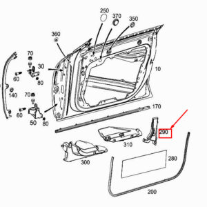 MERCEDES-BENZ CLS C257 Front Right Door Rear Support A2577225000 ORIGINAL