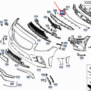 MERCEDES-BENZ C Coupe C205 Front Parking Aid Wiring A2055402441 ORIGINAL