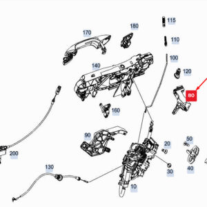 MERCEDES-BENZ GLE W167 Rear Right Door Bearing Bracket A1677332600 ORIGINAL