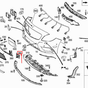 MERCEDES-BENZ CLA Coupe C117 Front RH Bumper Area Cover A1178850223 ORIGINAL