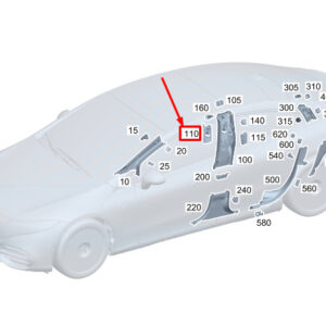 MERCEDES-BENZ EQS V297 RH Seat Belt Height Adjust Cover A2978681200 ORIGINAL