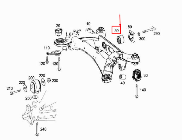 MERCEDES-BENZ E W212 Rear Axle Drive Mount A2183510300 ORIGINAL