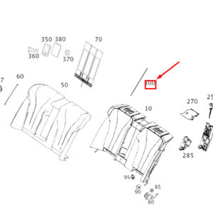 MERCEDES-BENZ S W222 Rear Seat Backrest Wiring Harness A2225409013 ORIGINAL