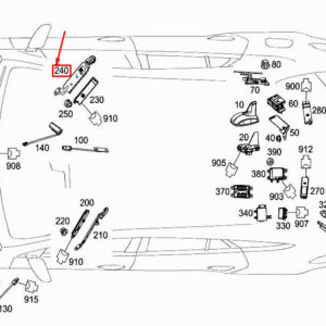 MERCEDES-BENZ ML W166 Right Antenna Amplifier Bracket A1665453140 ORIGINAL