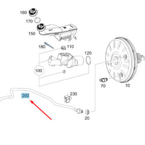 MERCEDES-BENZ A W176 Brake Booster Vacuum Line LHD A2464300029 ORIGINAL