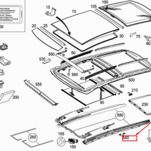MERCEDES-BENZ R W251 Right Sunroof Lever Support A2517800128 ORIGINAL