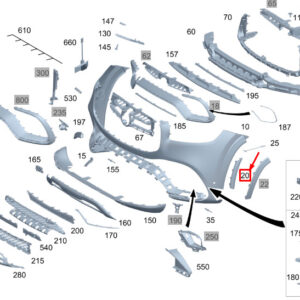 MERCEDES-BENZ GLS X167 Front Left Bumper Side Trim A16788595059999 ORIGINAL