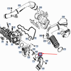 MERCEDES-BENZ A W177 Intake Pipe Elastomer Molded Seal A2820980200 ORIGINAL