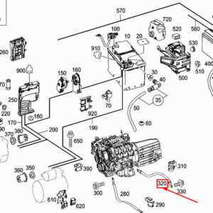 MERCEDES-BENZ E Coupe C207 Engine To Body Ground Line A2045407135 ORIGINAL