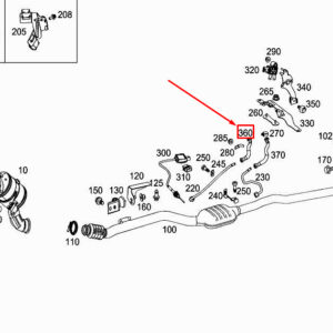 MERCEDES-BENZ GLC X253 Rear Exhaust Gas Hose A2534921600 ORIGINAL