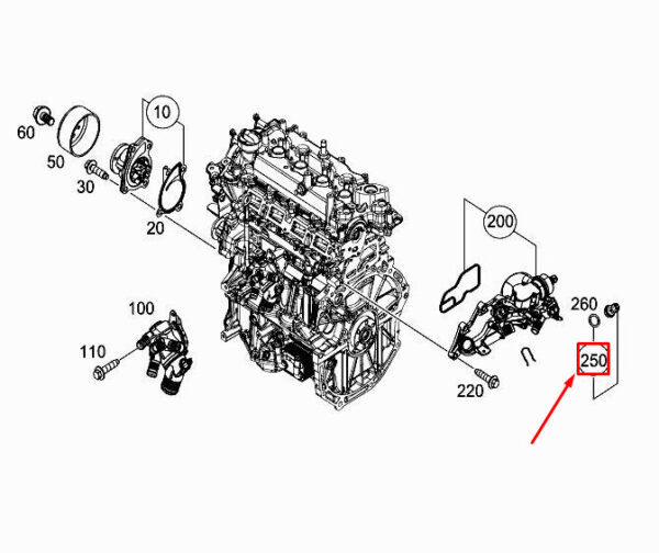 MERCEDES-BENZ CITAN W415 Temperature Sensor A2819050500 ORIGINAL