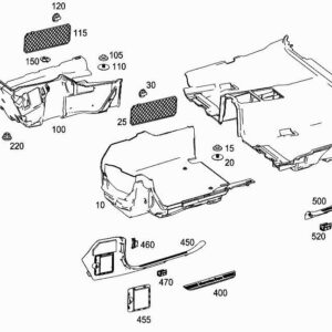 MERCEDES-BENZ CLS C257 Rear Left Sill Cover Rail A2576802301 ORIGINAL