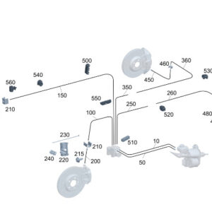 MERCEDES-BENZ EQS V297 Rear Brake Hose A2974201600 ORIGINAL