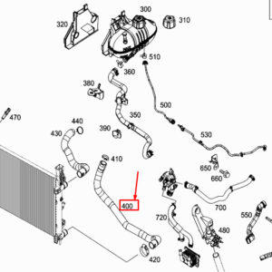 MERCEDES-BENZ CITAN W415 Engine Radiator Molded Hose A4155010284 ORIGINAL