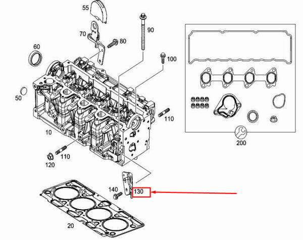 MERCEDES-BENZ CITAN W415 Engine Lifting Eye A6072230341 ORIGINAL