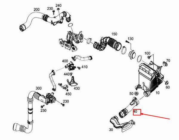 MERCEDES-BENZ CITAN W415 Engine Raw Air Line A6070900437 ORIGINAL