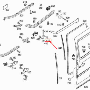MERCEDES-BENZ CITAN W415 Central RH Sliding Door Bracket A4157630000 ORIGINAL