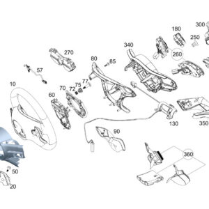 MERCEDES-BENZ E C238 Steering Wheel Cover Trim A09946488048U25 ORIGINAL