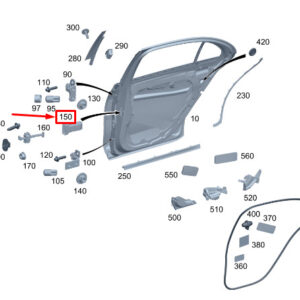 MERCEDES-BENZ S W223 Rear Inner Door Holder Seal A2237331400 ORIGINAL