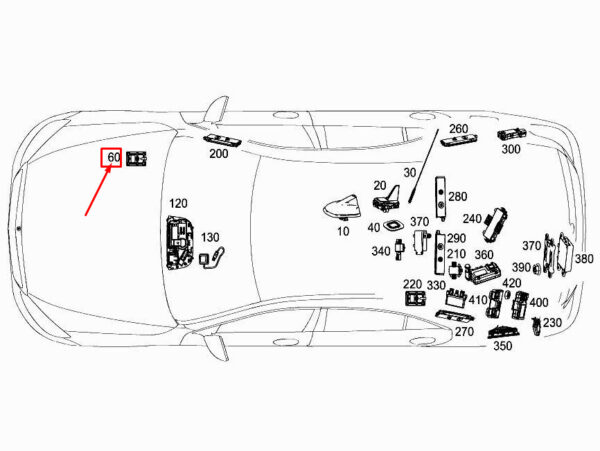 MERCEDES-BENZ S W222 Bluetooth Antenna A2229058304 ORIGINAL