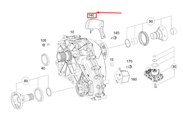 MERCEDES-BENZ GLE W167 Transfer Case Screening Plate A1672711000 ORIGINAL