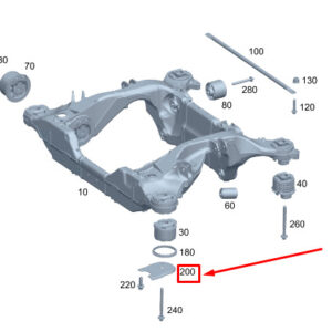 MERCEDES-BENZ EQS V297 Rear Right Axle Stop Plate A2973524100 ORIGINAL