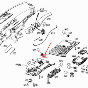 MERCEDES-BENZ S W222 Left Legroom Interior Lamp A0009066207 ORIGINAL