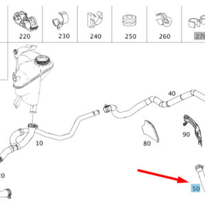 MERCEDES-BENZ R W251 Engine To Intermediate Piece Hose A2515013482 ORIGINAL