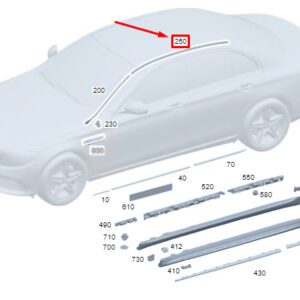 MERCEDES-BENZ S W223 Left Roof Trim Strip A2236903702 ORIGINAL