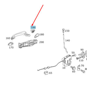 MERCEDES-BENZ C W203 Rear Right Door Handle Cap A20376024209999 ORIGINAL
