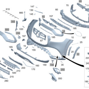 MERCEDES-BENZ GLS X167 Front Left Lower Bumper Grille A1678853111 ORIGINAL