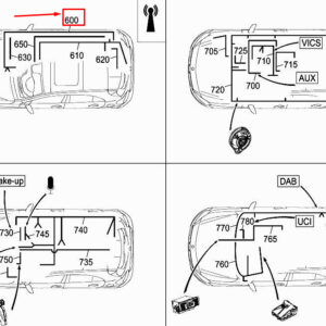 MERCEDES-BENZ A W176 GPS Antenna Wiring Harness A1765404906 ORIGINAL