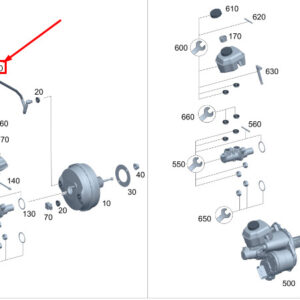 MERCEDES-BENZ S W223 Brake Booster Vacuum Line RHD A2234306500 ORIGINAL