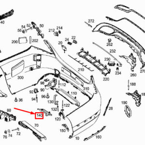 MERCEDES-BENZ C W205 Rear Right Bumper Cover A2058851800 ORIGINAL
