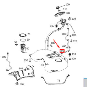 MERCEDES-BENZ GLS X167 Fuel Bleed Line A1674705102 ORIGINAL
