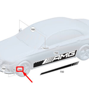 MERCEDES-BENZ CLA C118 Front Left Decorative Stripe A1189874700 ORIGINAL